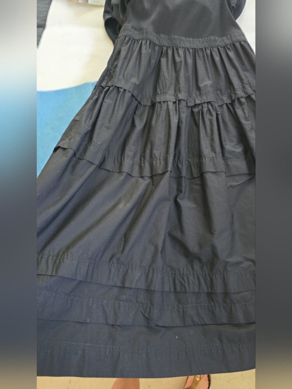 Ulla Johnson Black Ruffled Sleeve Dress - Size 8 - Picture 5 of 6